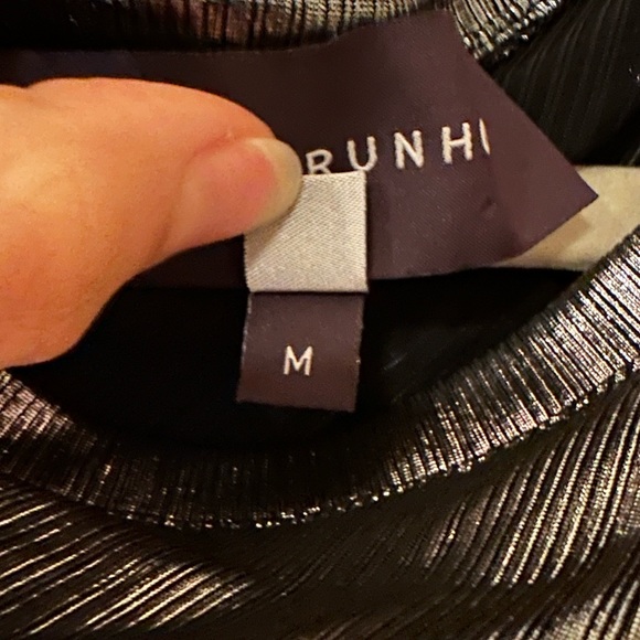 Talbot Runhof Size Medium metallic Silver Dress - Picture 6 of 6